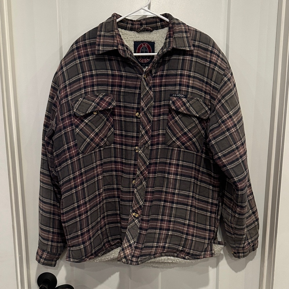 Plaid Button-Up Shirt Jacket